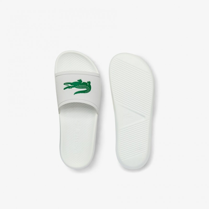Dép Lacoste Croco Water-repellent Synthetic Slides Nam - Trắng Dép Lacoste Croco Water-repellent Synthetic Slides Nam - Trắng