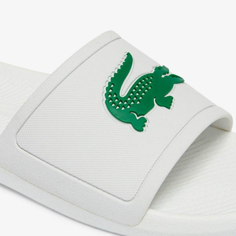 Dép Lacoste Croco Water-repellent Synthetic Slides Nam - Trắng Dép Lacoste Croco Water-repellent Synthetic Slides Nam - Trắng