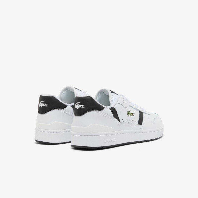 Giày Lacoste T-Clip Leather Nam - Trắng Đen
