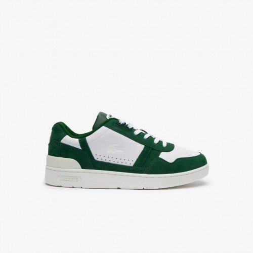 Giày Lacoste T-Clip Leather Nam - Trắng Xanh Lá