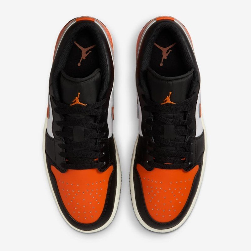 Giày Nike Air Jordan 1 Low Nam - Đen Cam