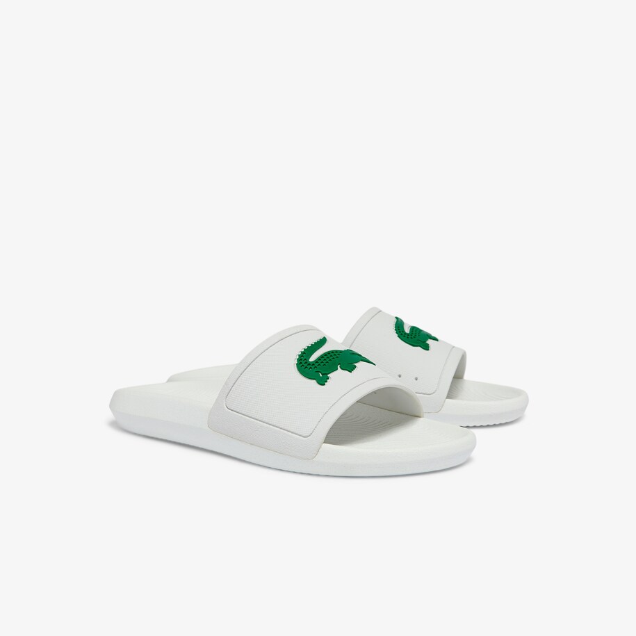 Dép Lacoste Croco Water-repellent Synthetic Slides Nam - Trắng - hình 4