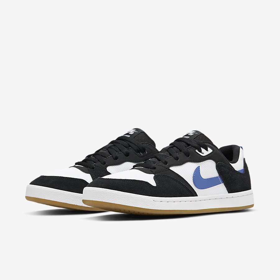 Giày Nike SB Alleyoop Nam - Đen Trắng Xanh - hình 4