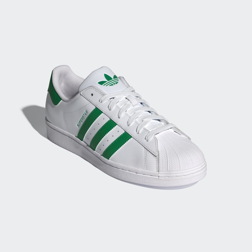 Giày adidas Superstar Nam Nữ - Trắng Xanh lá - hình 3