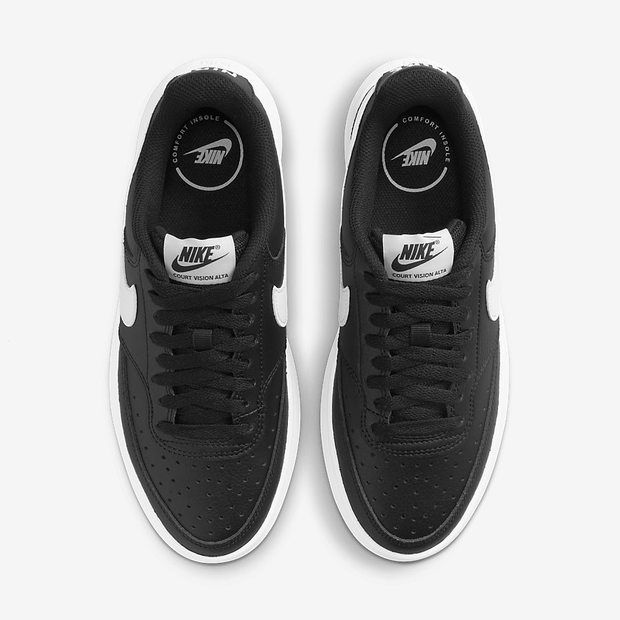 Giày Nike Court Vision Alta Nữ- Đen Trắng - hình 5