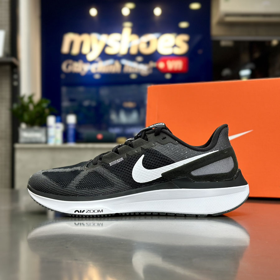 Giày Nike Air Zoom Structure 25 Nam - Đen Trắng - hình 4