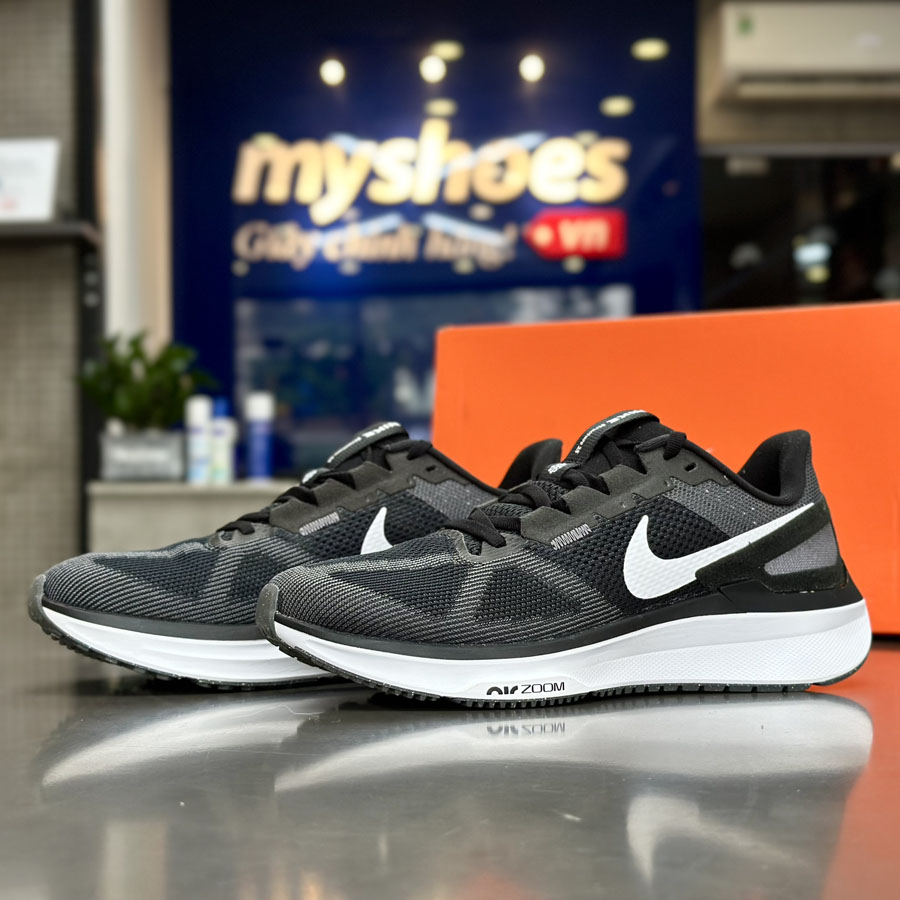 Giày Nike Air Zoom Structure 25 Nam - Đen Trắng - hình 5