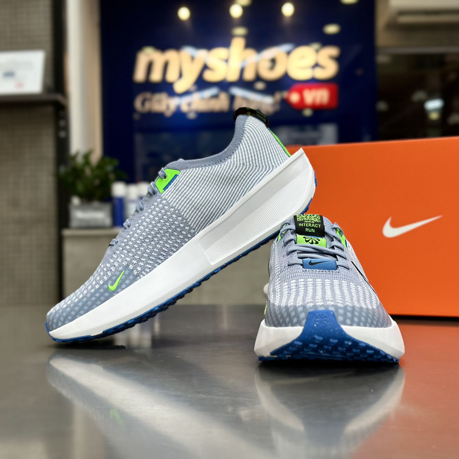 Giày Nike Interact Run Nam - Xanh Trắng - hình 5