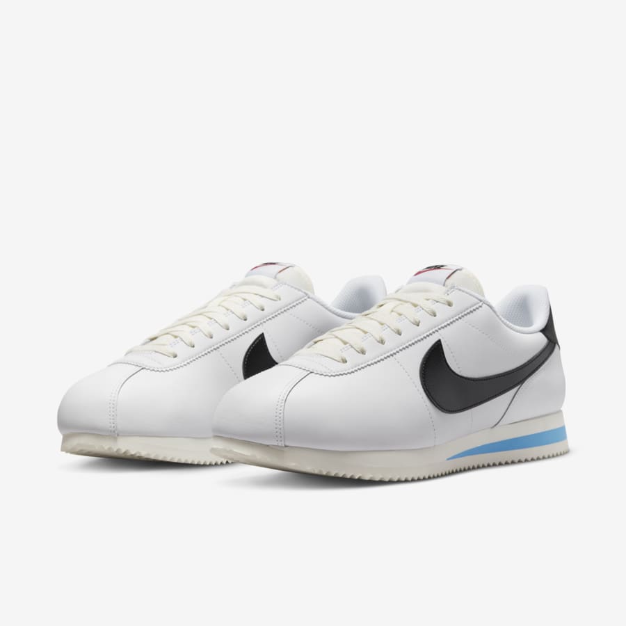 Giày Nike Cortez Leather Nam - Trắng Đen - hình 4
