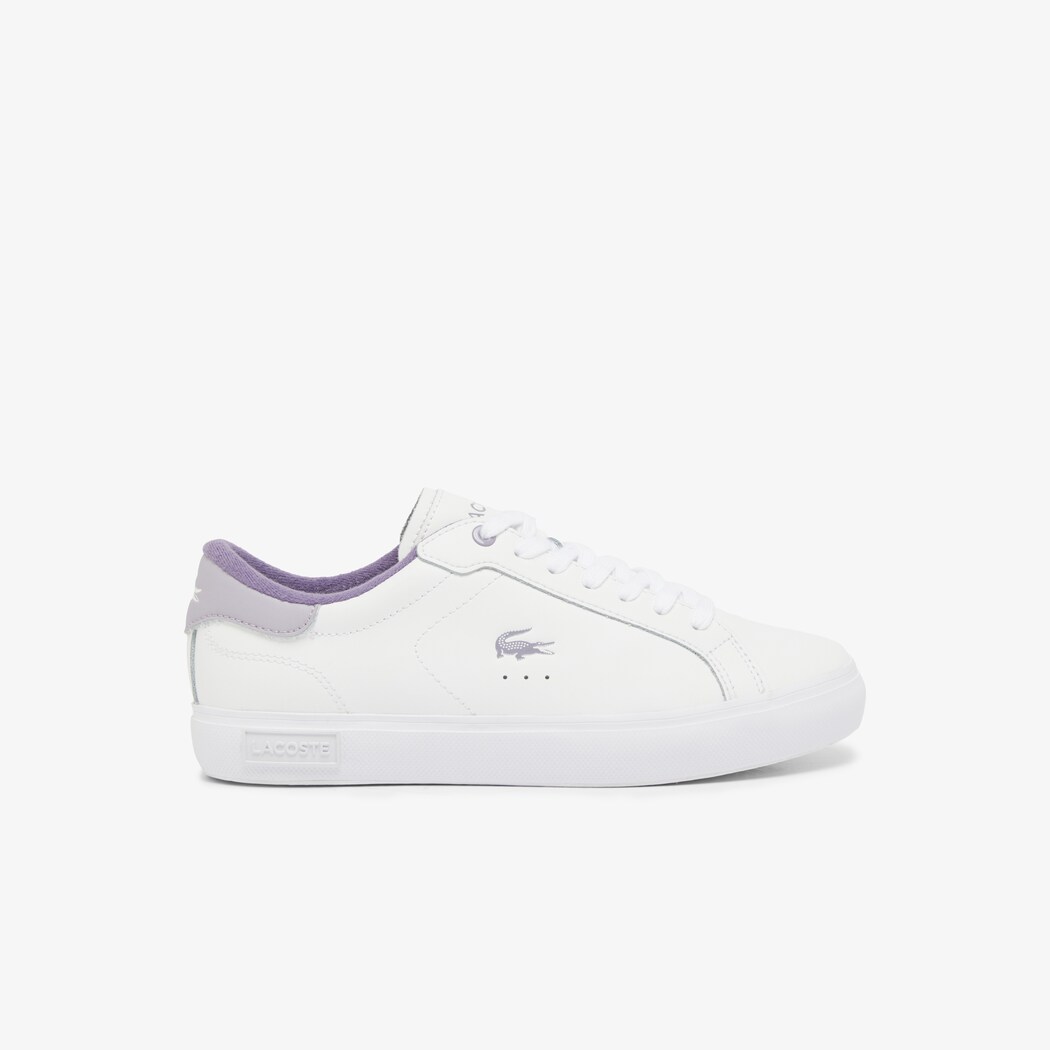 Giày Lacoste PowerCourt Leather Nữ - Trắng Tím