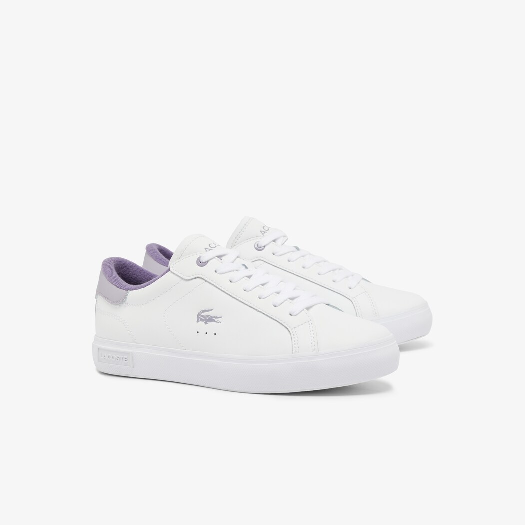 Giày Lacoste PowerCourt Leather Nữ - Trắng Tím - hình 2