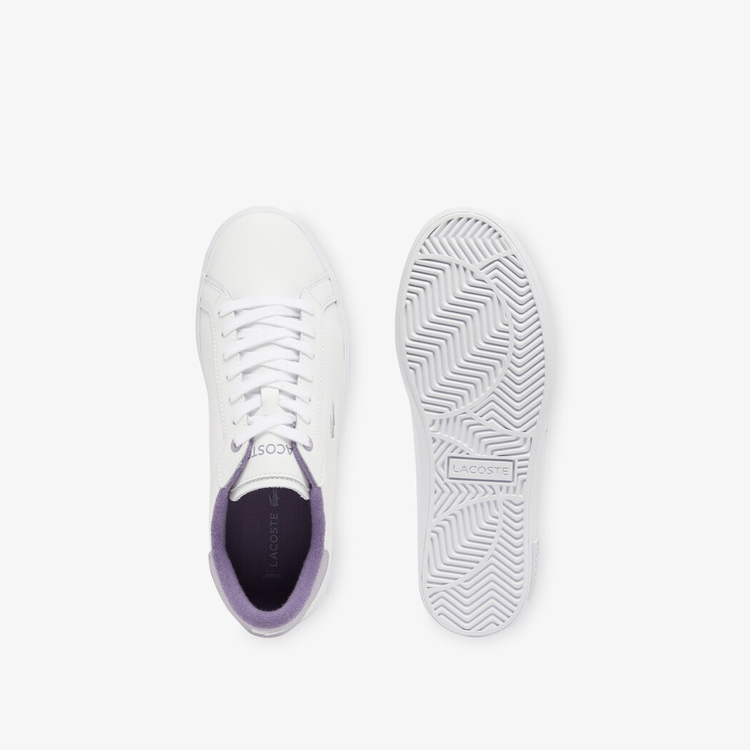 Giày Lacoste PowerCourt Leather Nữ - Trắng Tím - hình 4