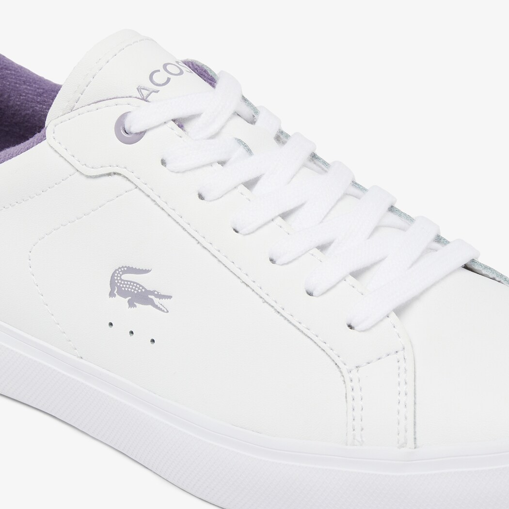 Giày Lacoste PowerCourt Leather Nữ - Trắng Tím - hình 6