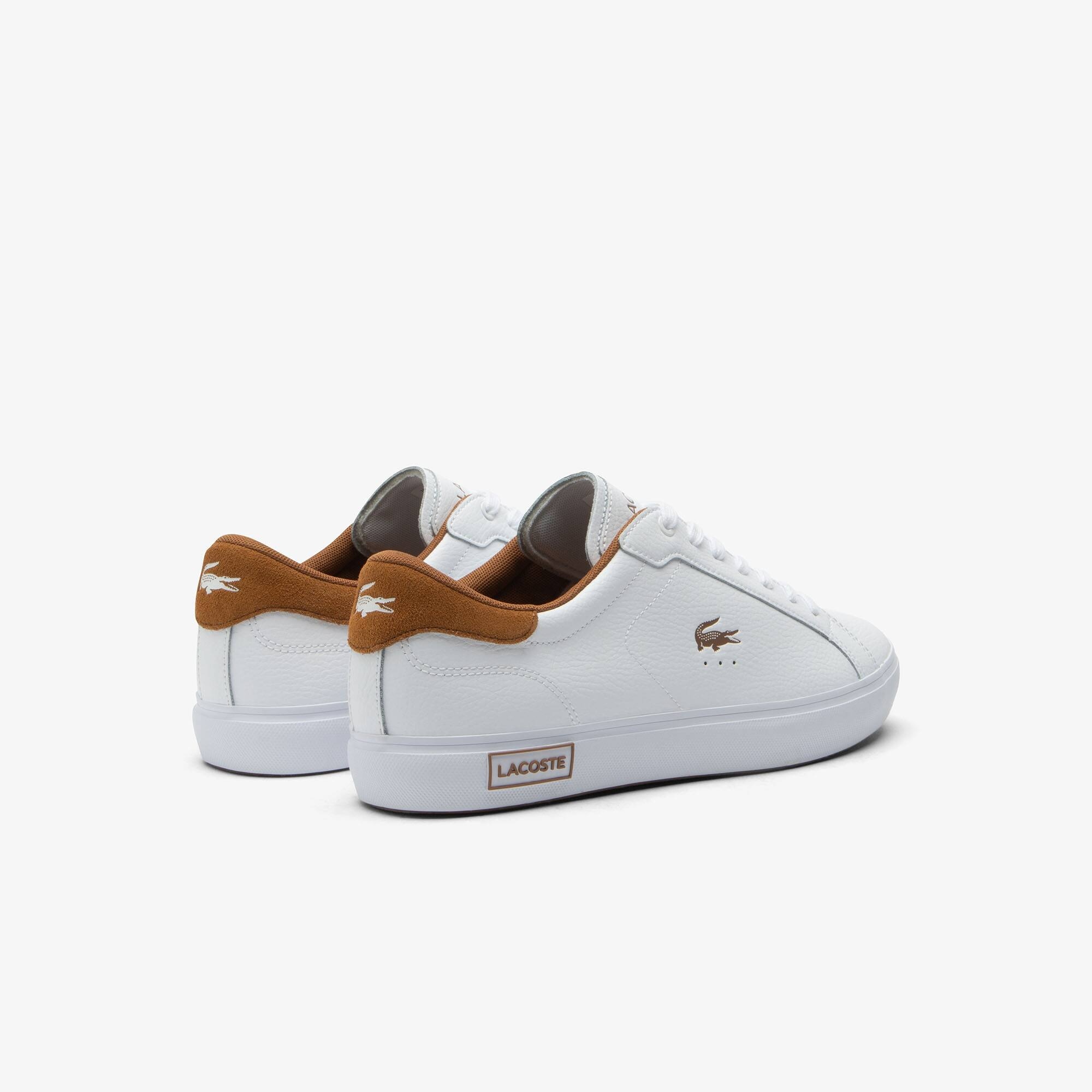 Giày Lacoste Powercourt Leather Nam - Trắng Nâu - hình 3