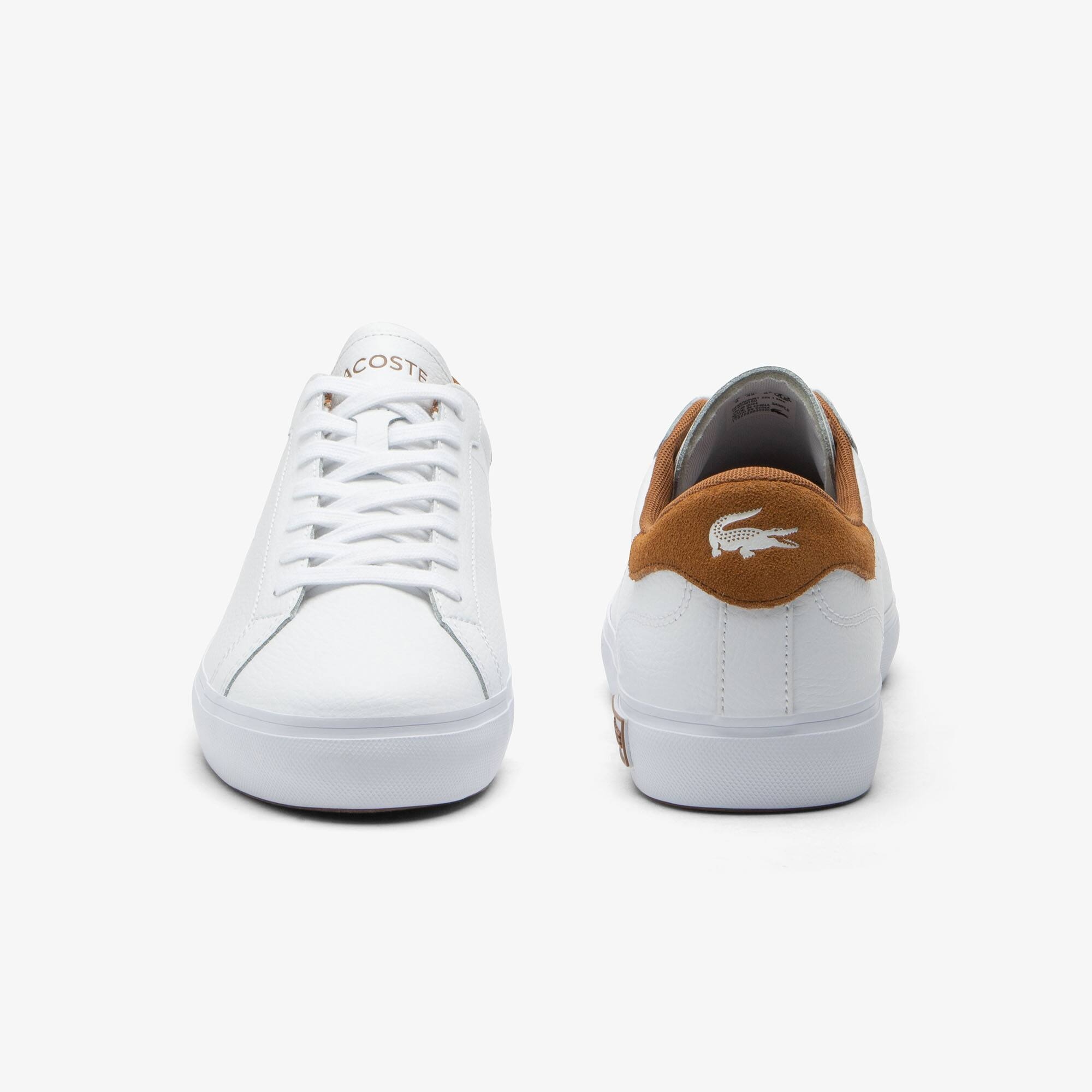 Giày Lacoste Powercourt Leather Nam - Trắng Nâu - hình 5