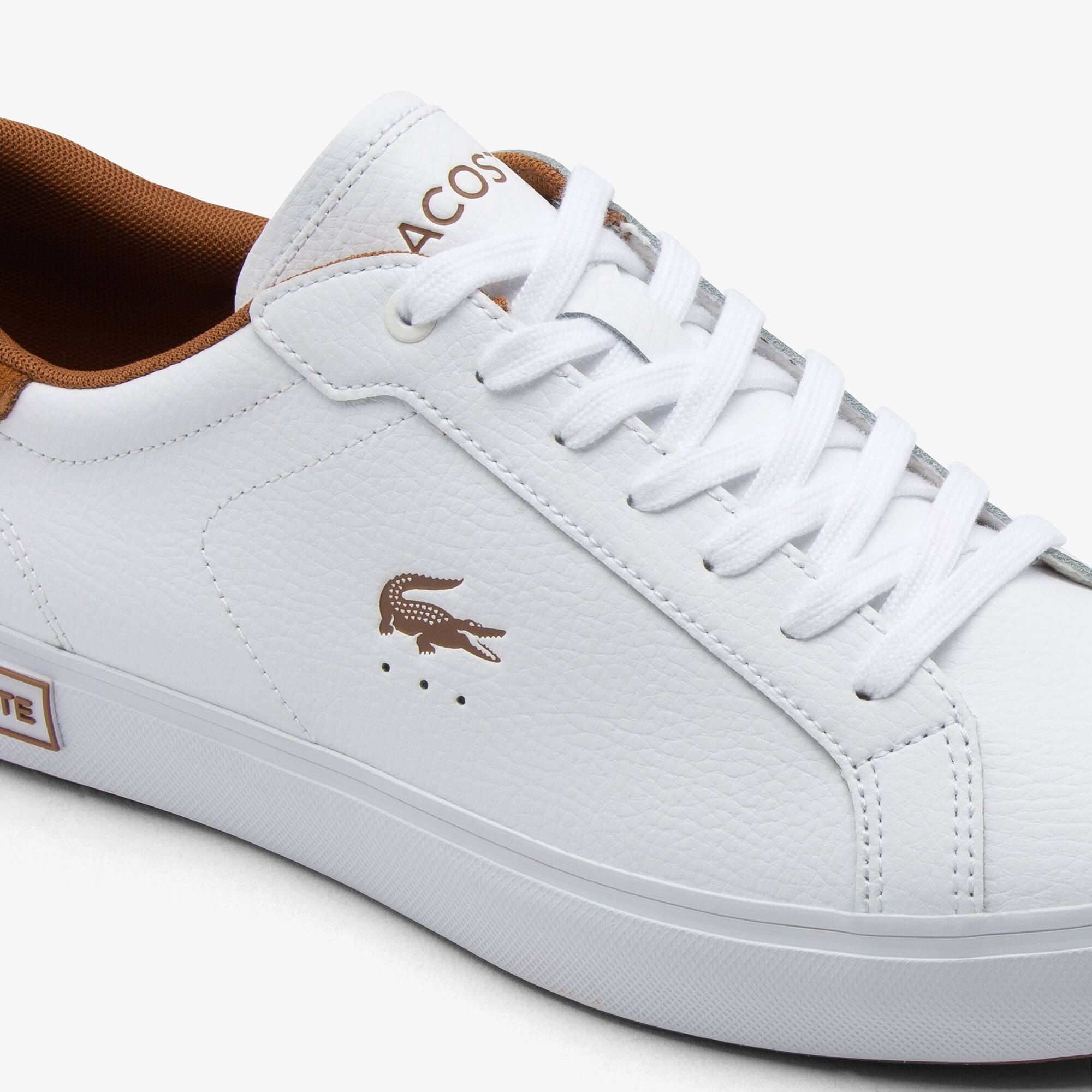 Giày Lacoste Powercourt Leather Nam - Trắng Nâu - hình 6