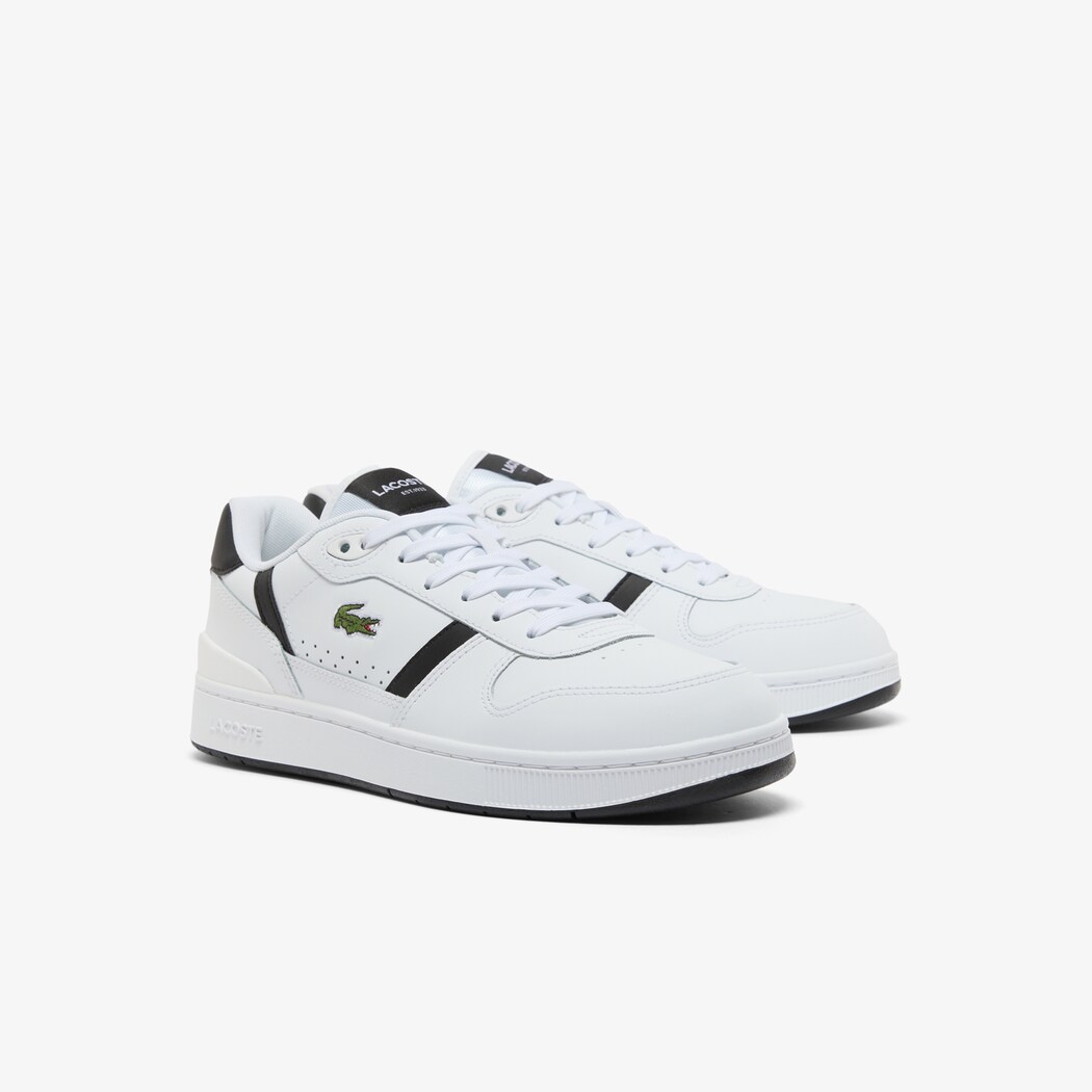 Giày Lacoste T-Clip Leather Nam - Trắng Đen - hình 2