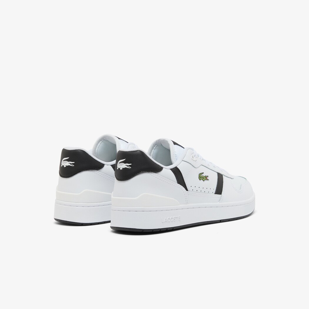 Giày Lacoste T-Clip Leather Nam - Trắng Đen - hình 3