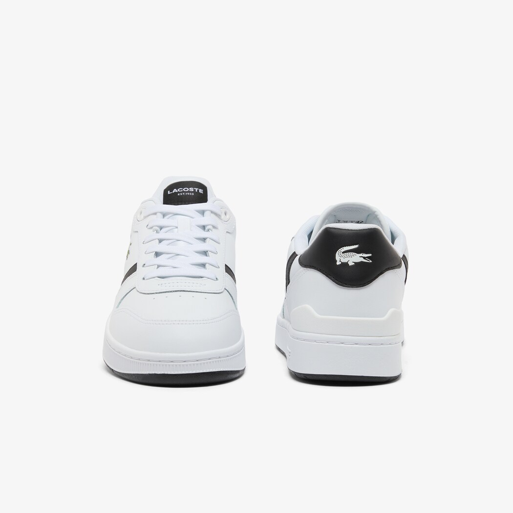 Giày Lacoste T-Clip Leather Nam - Trắng Đen - hình 5