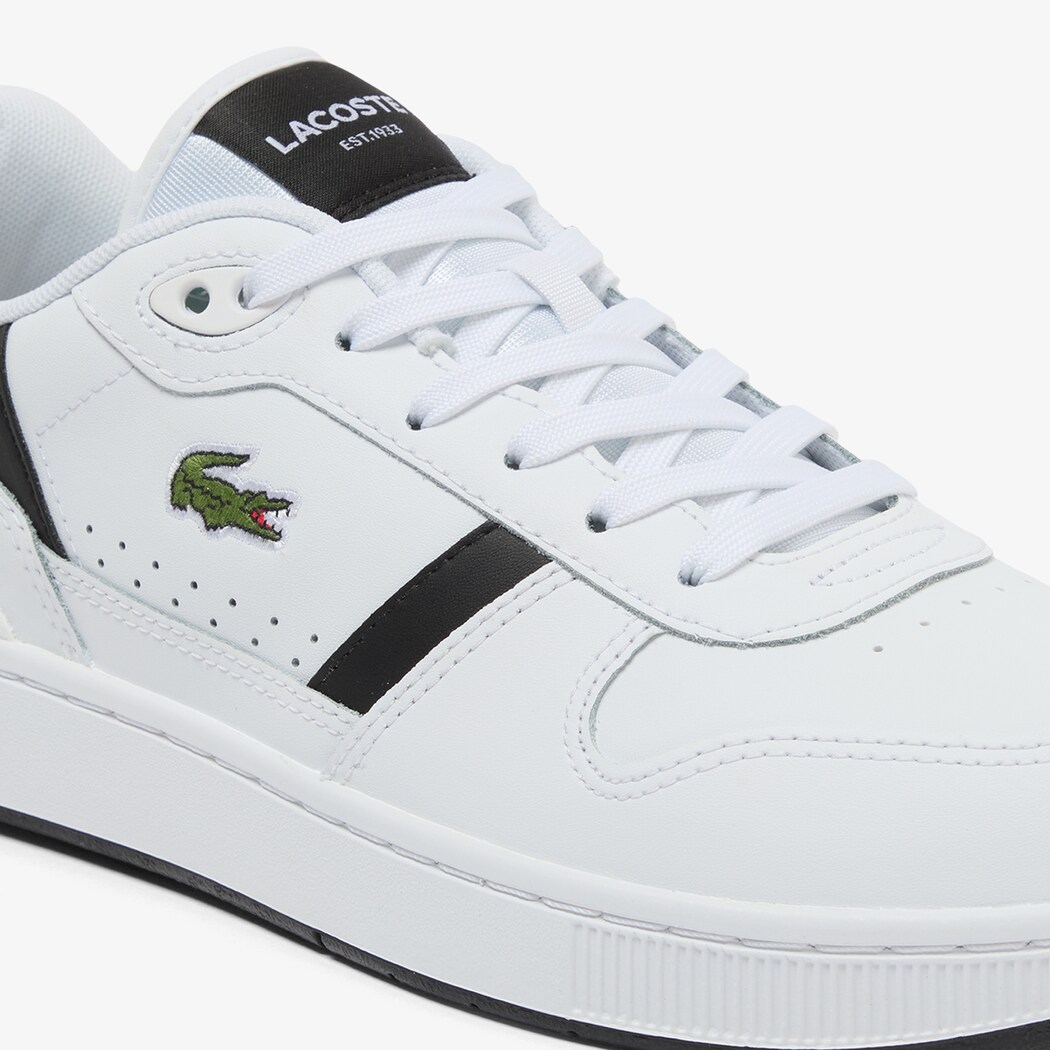 Giày Lacoste T-Clip Leather Nam - Trắng Đen - hình 6