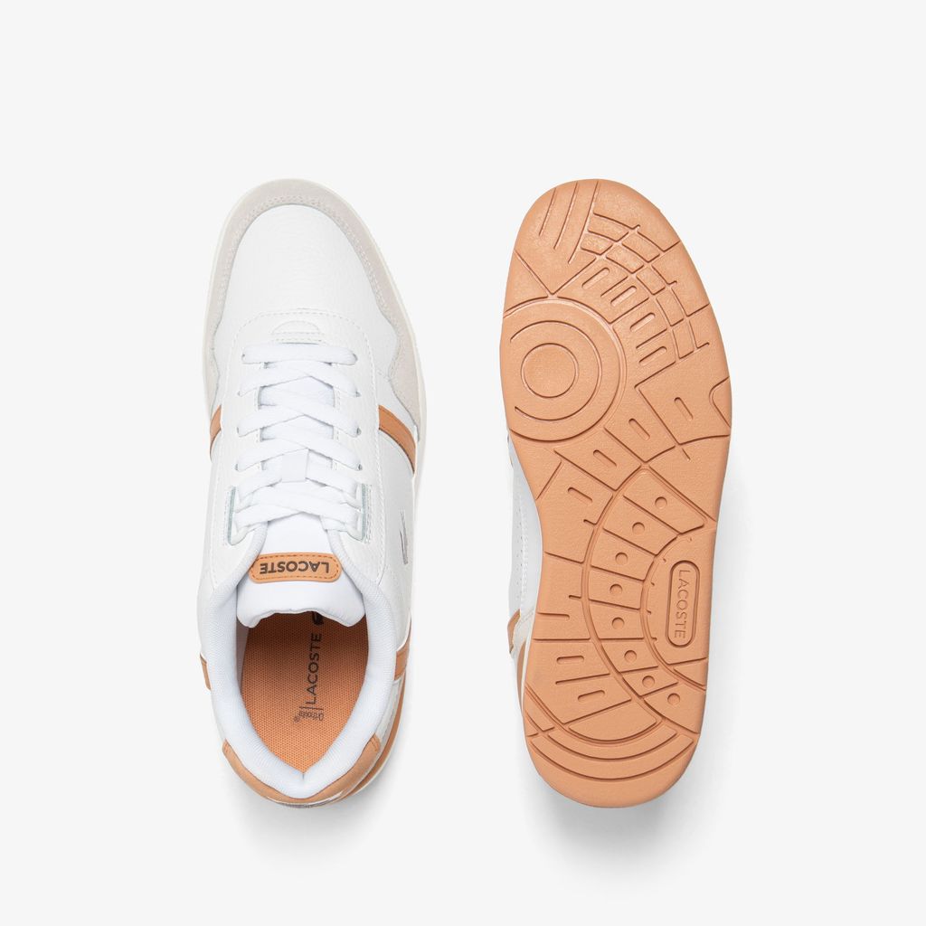 Giày Lacoste T-Clip Leather Nam - Trắng Nâu - hình 4
