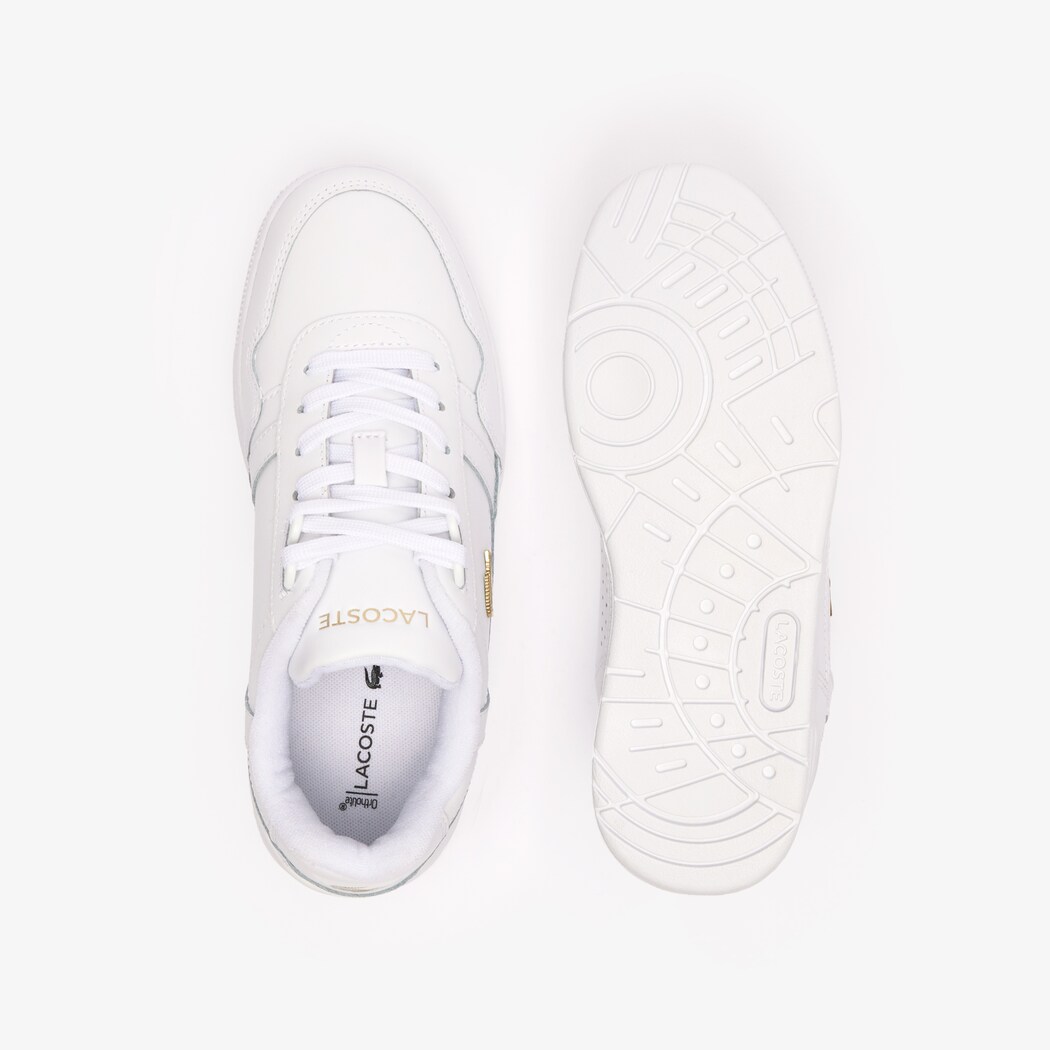 Giày Lacoste T-Clip Leather Nữ - Trắng Gold - hình 4