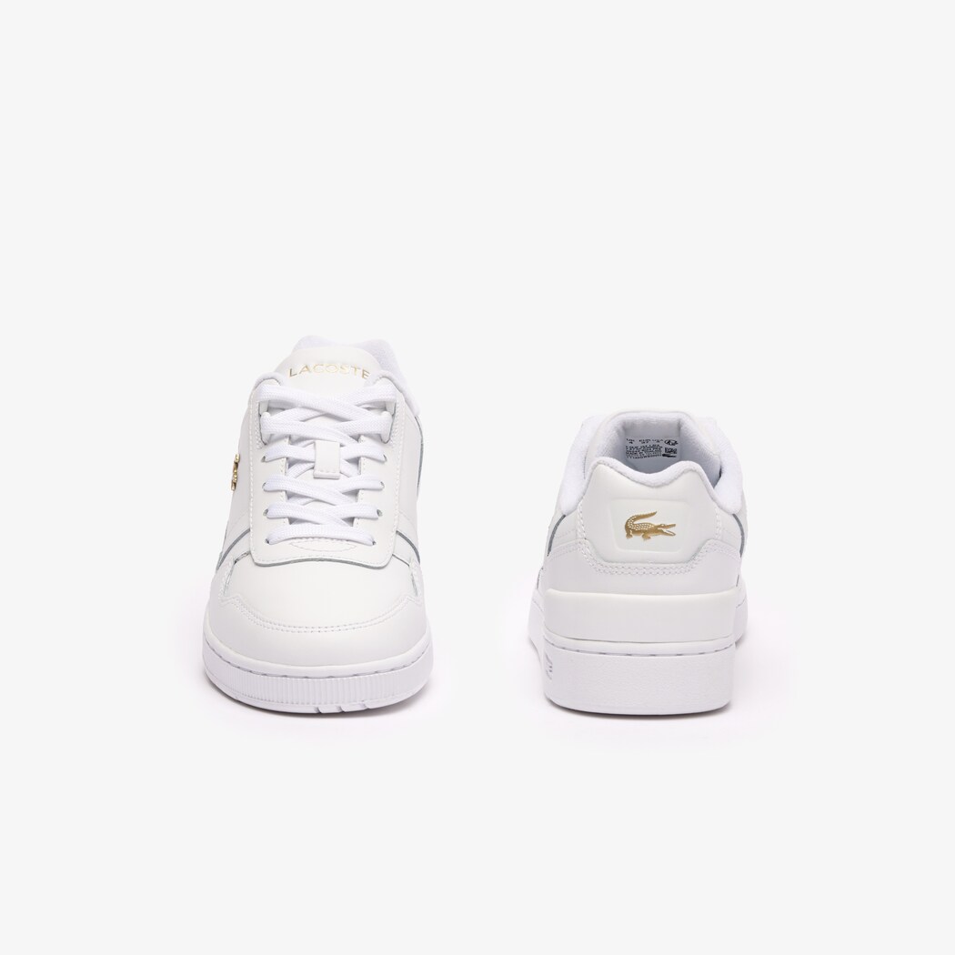 Giày Lacoste T-Clip Leather Nữ - Trắng Gold - hình 5