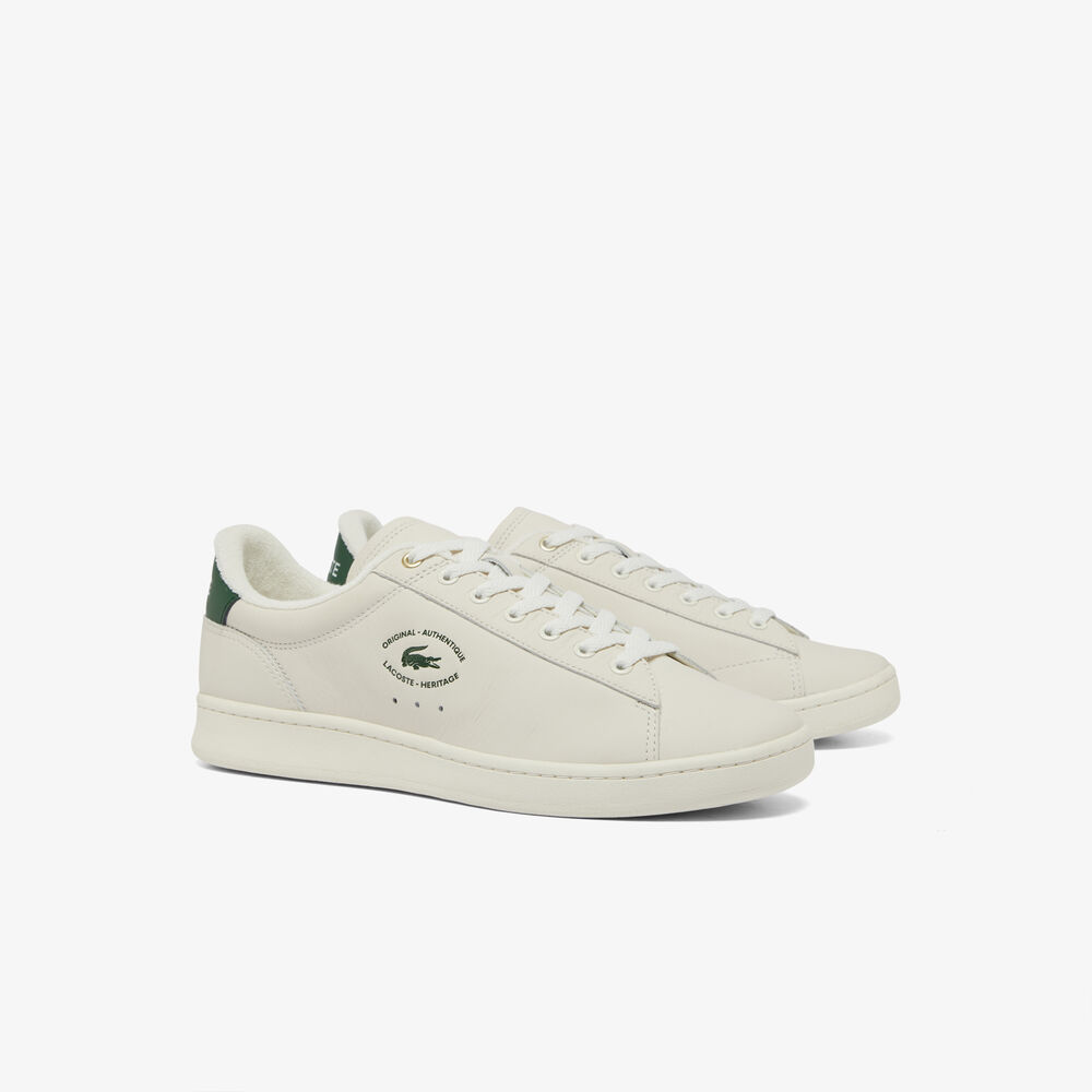 Giày Lacoste Carnaby Set Leather Nam - Trắng Xanh - hình 2