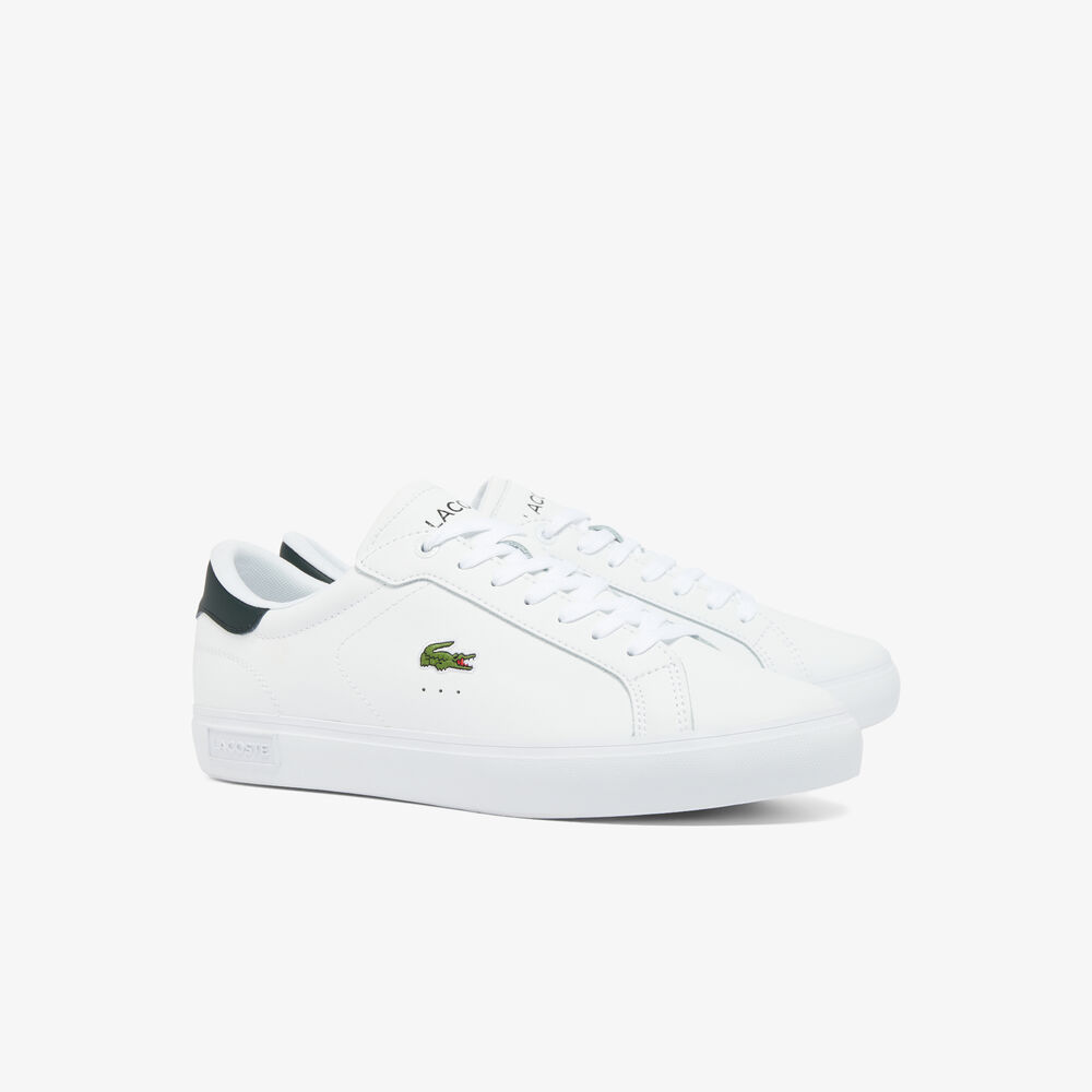 Giày Lacoste Powercourt Leather Nam - Trắng Xanh - hình 2