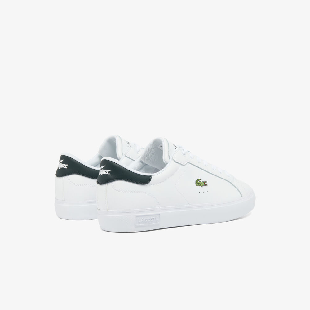 Giày Lacoste Powercourt Leather Nam - Trắng Xanh - hình 3