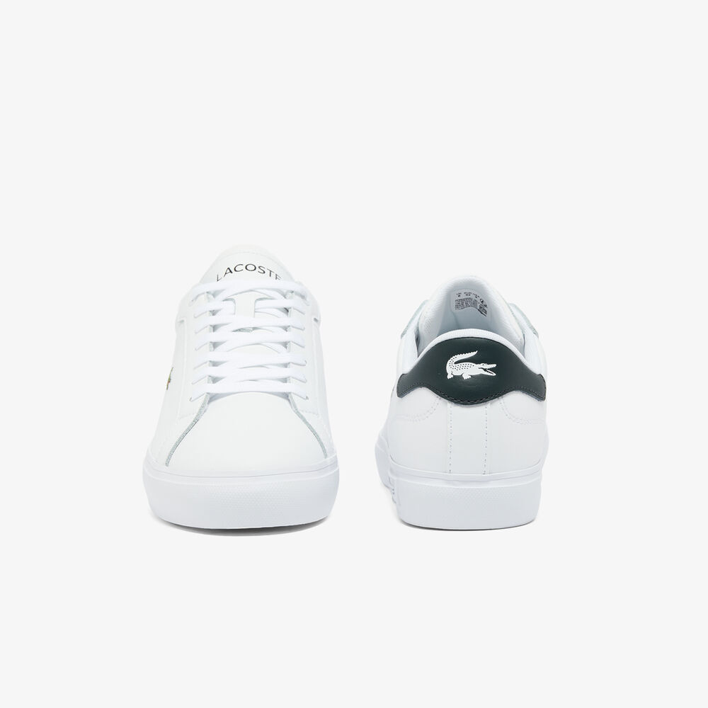 Giày Lacoste Powercourt Leather Nam - Trắng Xanh - hình 5