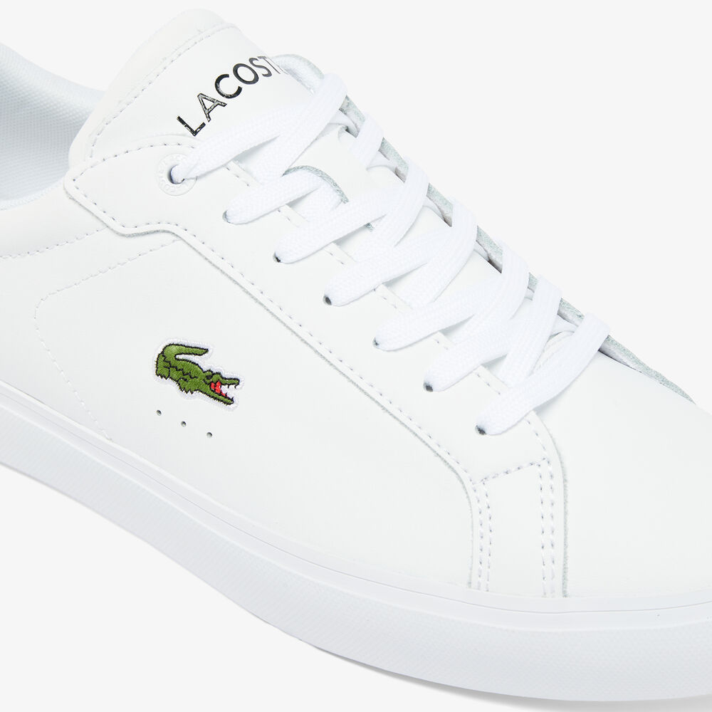 Giày Lacoste Powercourt Leather Nam - Trắng Xanh - hình 6